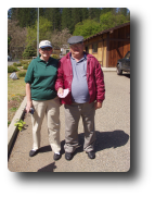 Fran & Tom, handing out cards